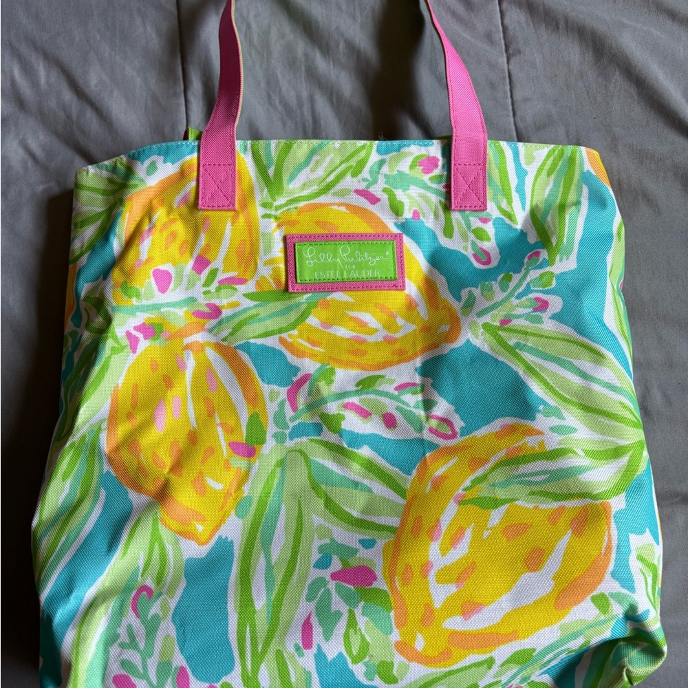 Lilly Pulitzer Vibrant Lemon Print Tote